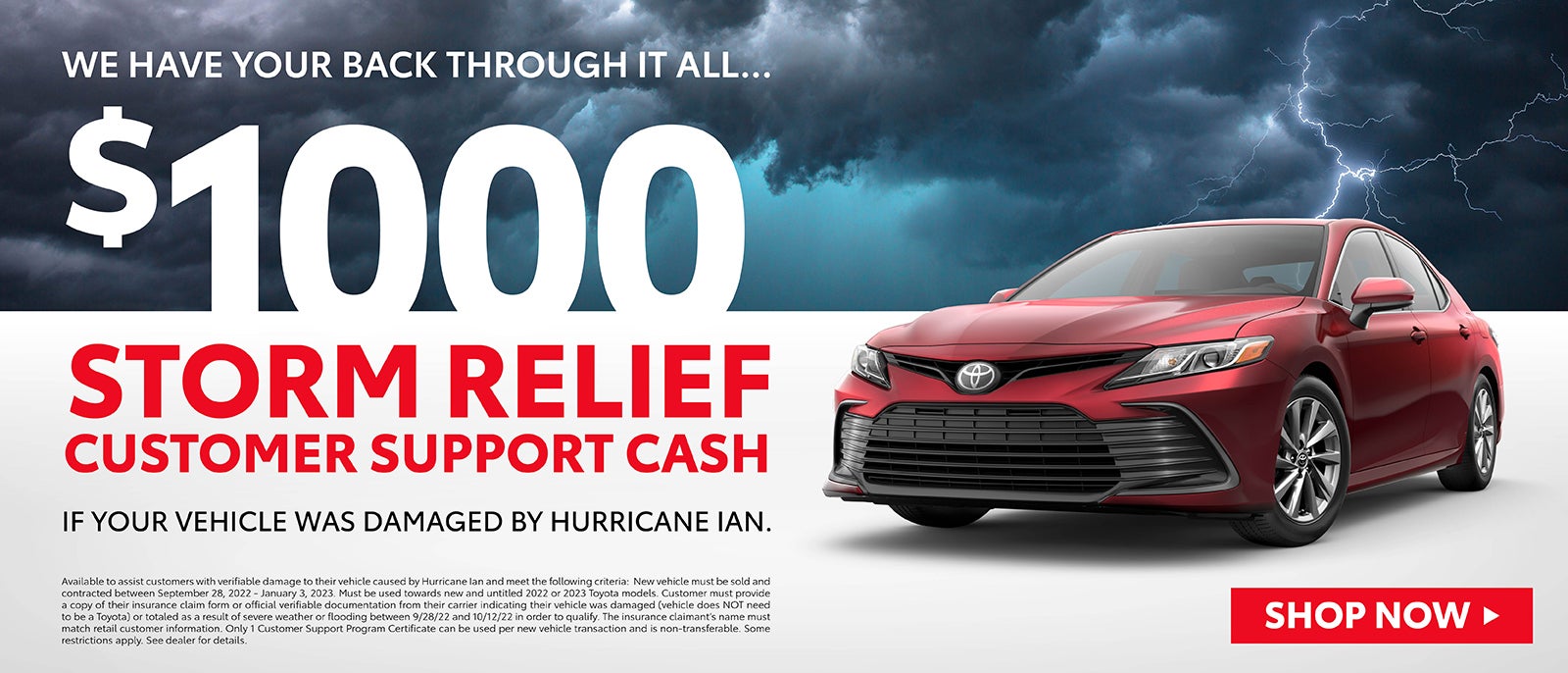 $1000 Storm Relief