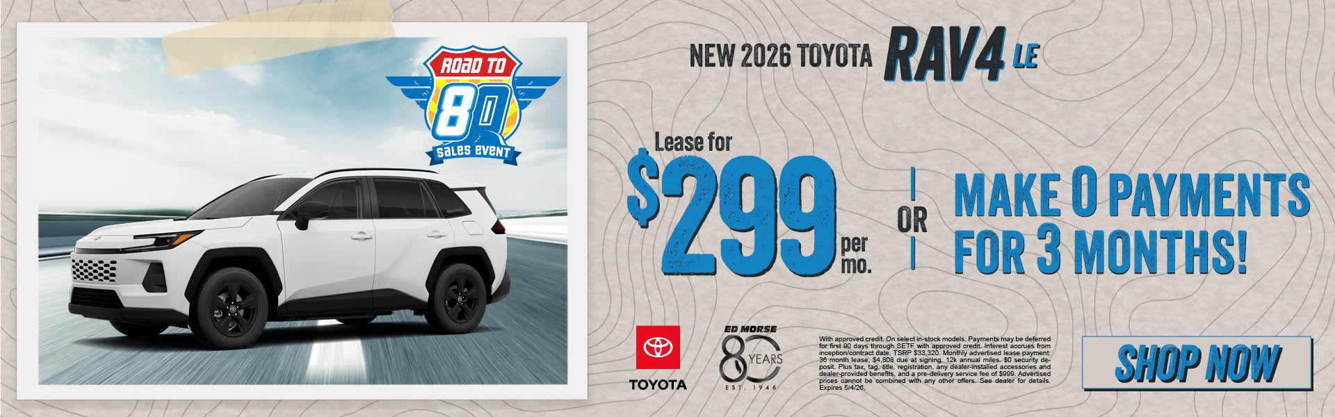 New 2026 Toyota RAV4 LE