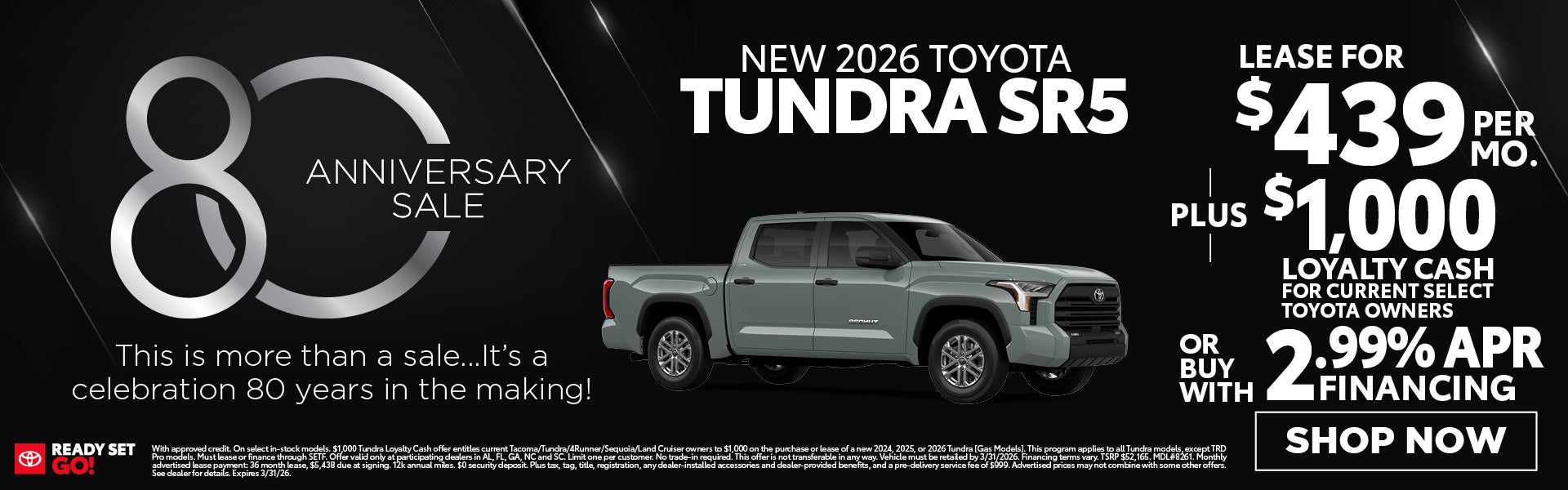 New 2026 Toyota Tundra SR5