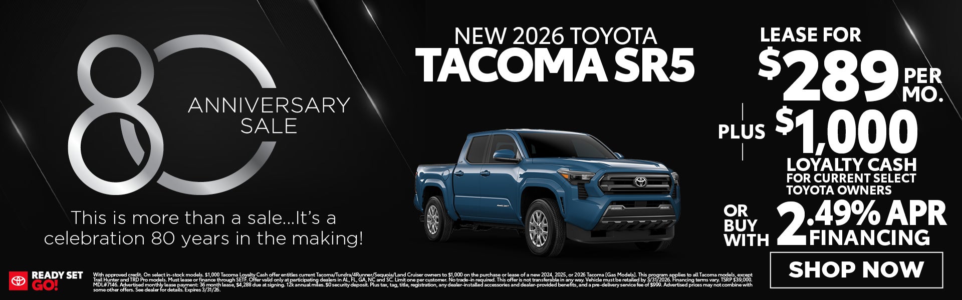 New 2026 Toyota Tacoma SR5