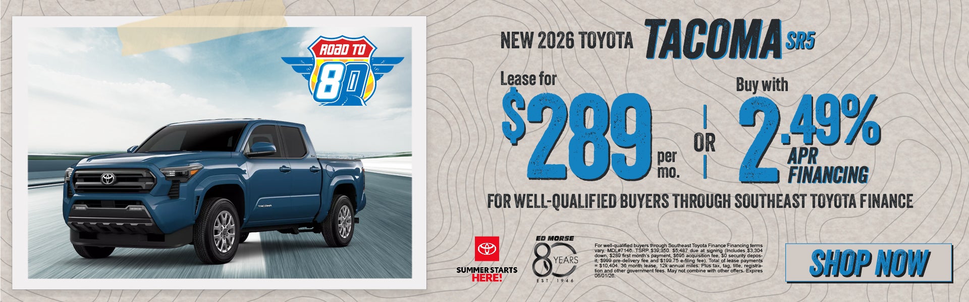 New 2026 Toyota Tacoma SR5