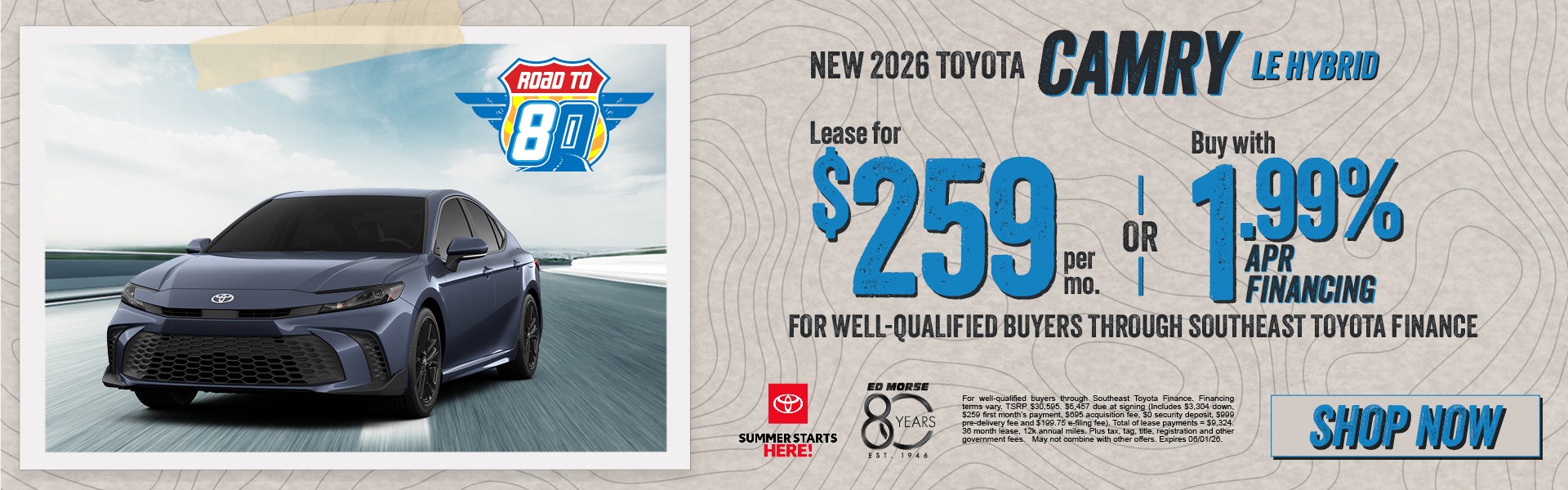 New 2026 Toyota Camry LE Hybrid