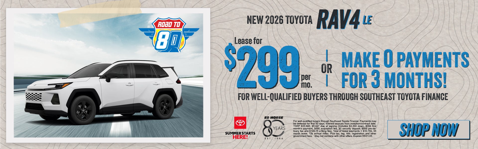 New 2026 Toyota RAV4 LE