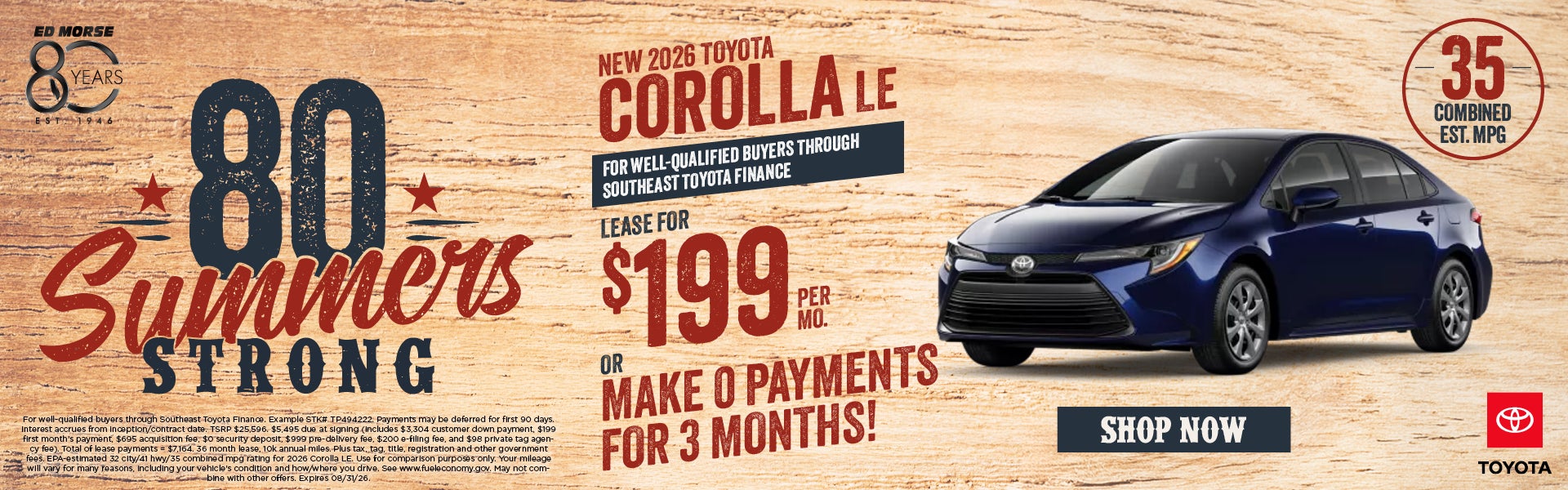 New 2026 Toyota Corolla LE