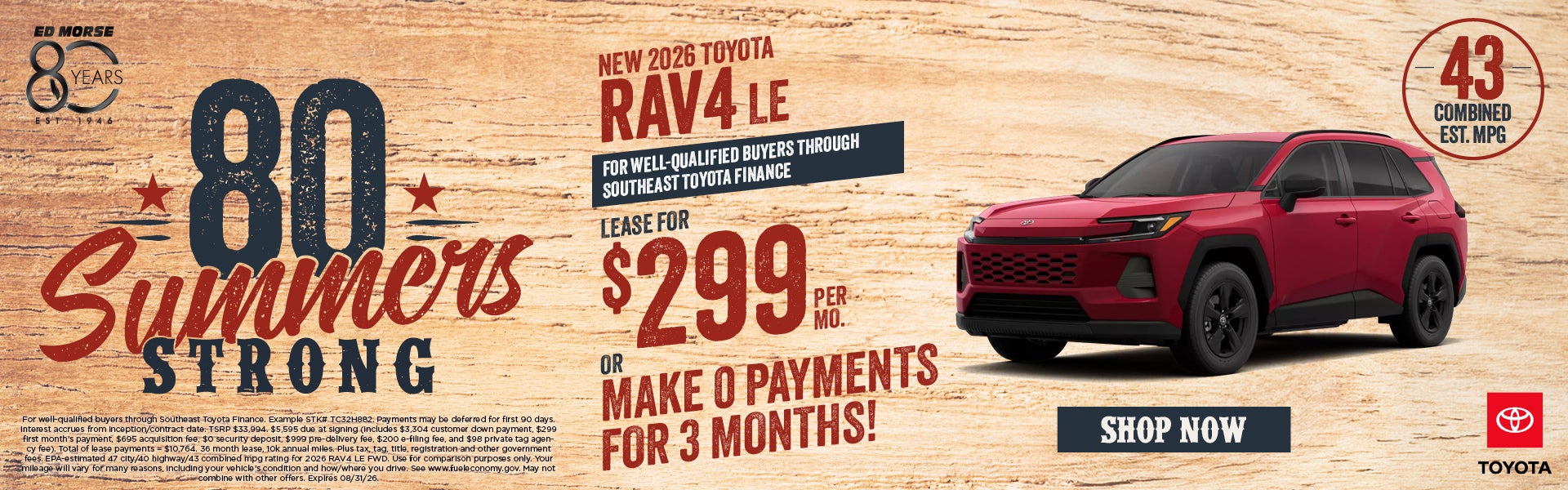 New 2026 Toyota RAV4 LE