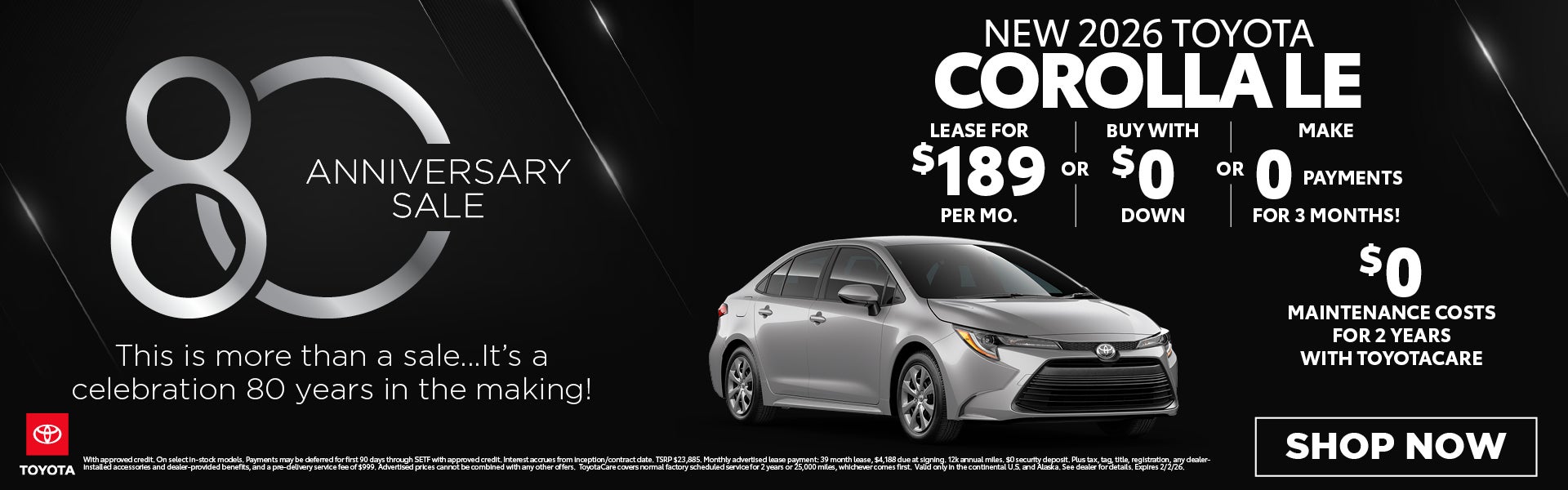 New 2026 Toyota Corolla LE