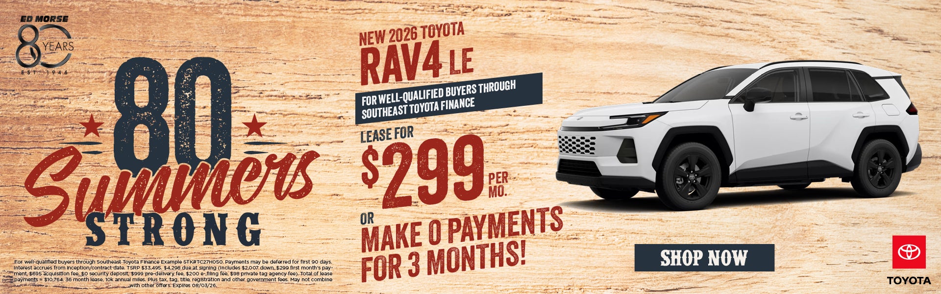 New 2026 Toyota RAV4 LE