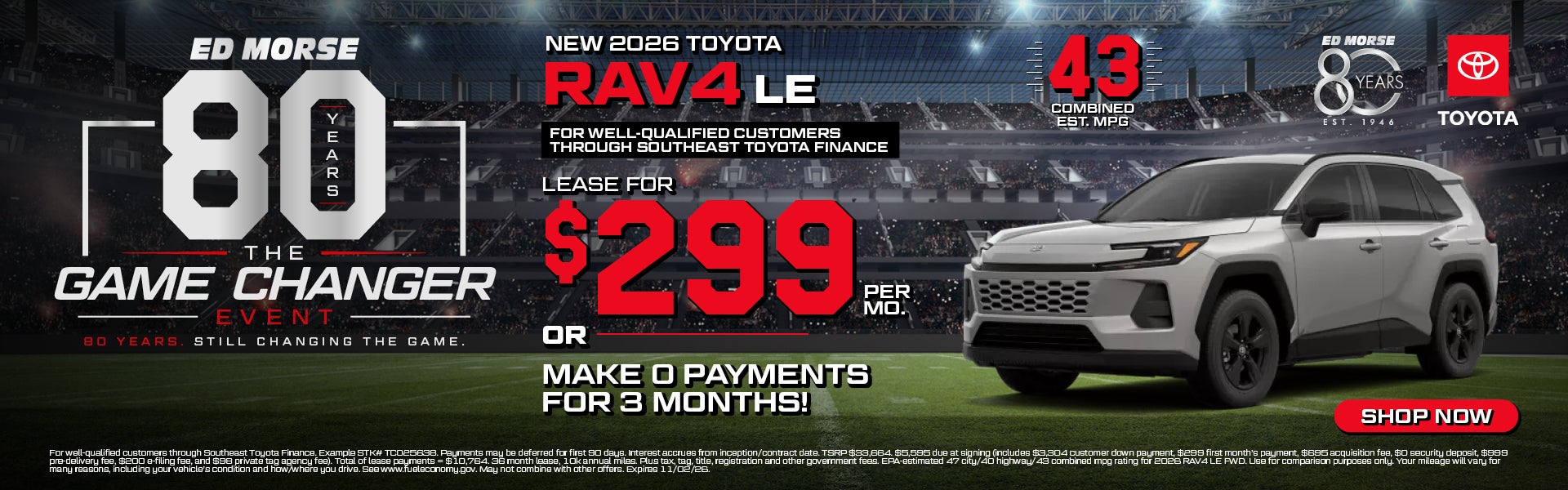 New 2026 Toyota RAV4 LE