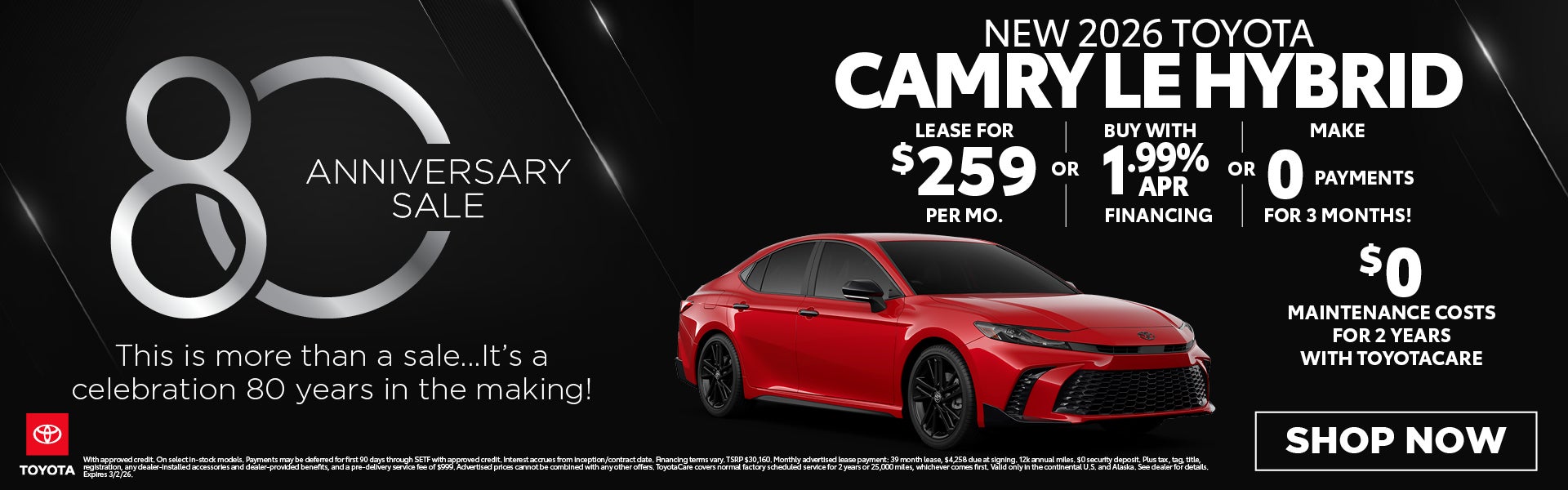 New 2026 Toyota Camry LE Hybrid