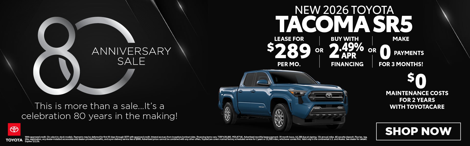 New 2026 Toyota Tacoma SR5